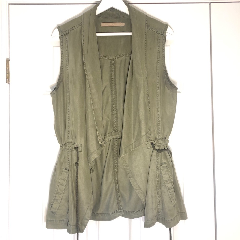 Max Jeans drape front vest
